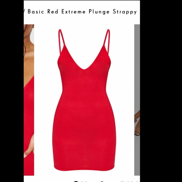 PLT Plunge Red Dress